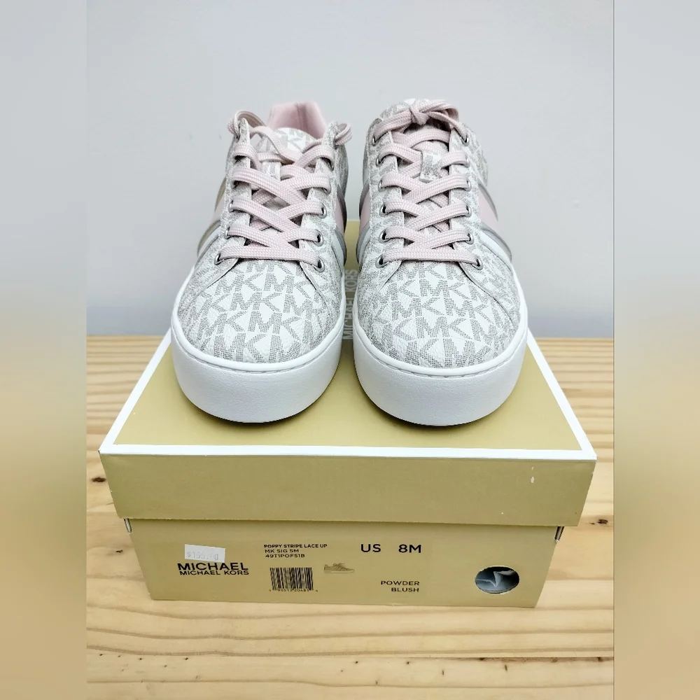 MICHAEL KORS Pink and Gray Sneakers - Picture 7 of 8